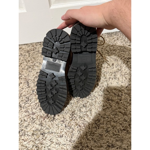 Marc Fisher LTD Mizzlie Leather Fur Lined Lace Up Combat Boots Women's 5M - Picture 5 of 6